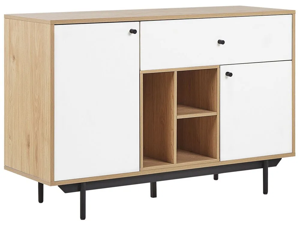 1 Drawer Sideboard Light Wood with White ITACA