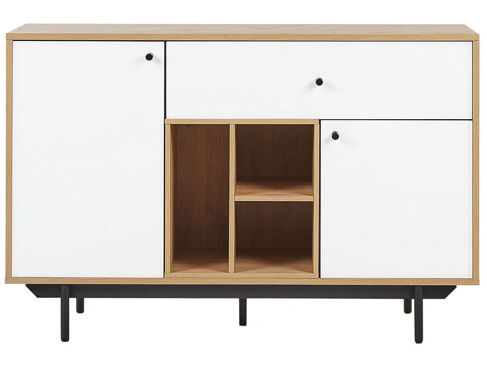 1 Drawer Sideboard Light Wood with White ITACA