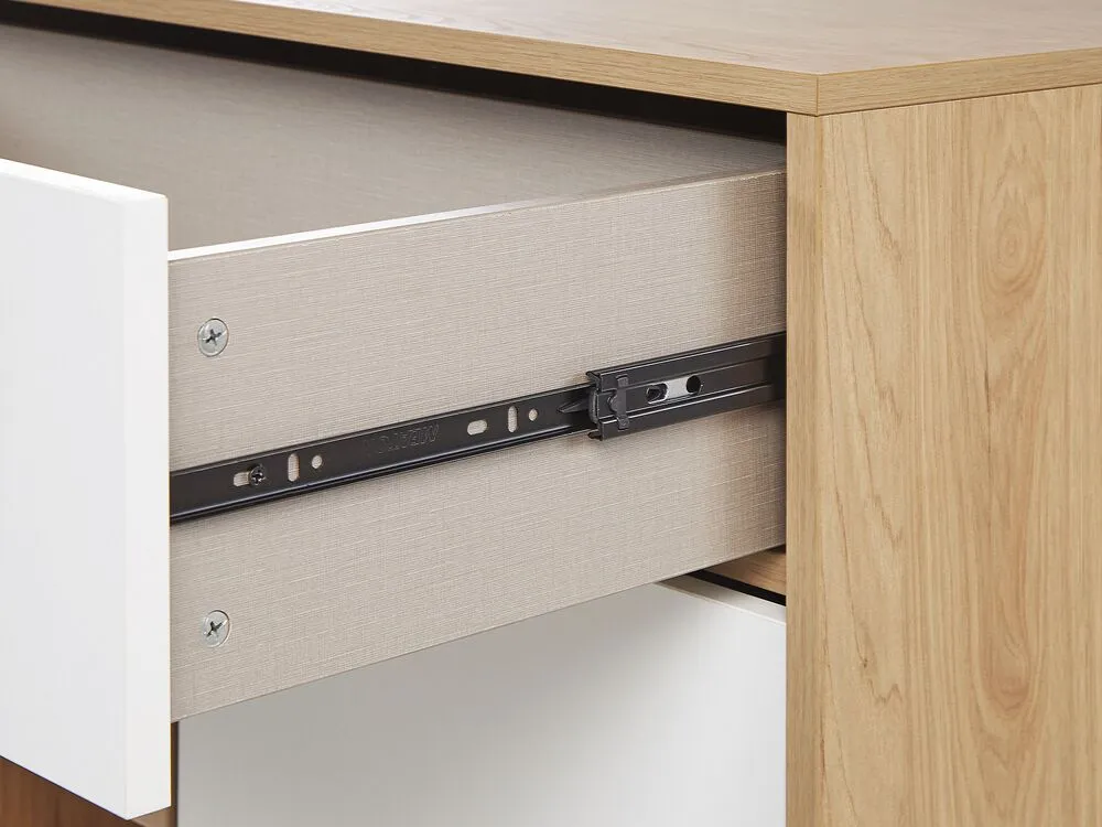 1 Drawer Sideboard Light Wood with White ITACA