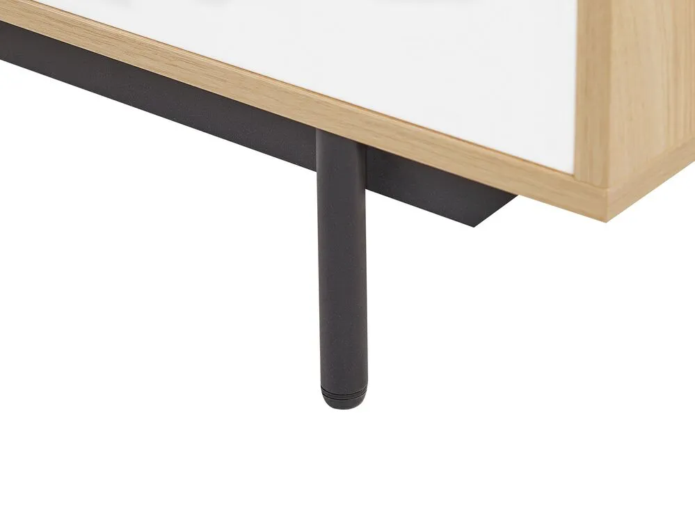 1 Drawer Sideboard Light Wood with White ITACA