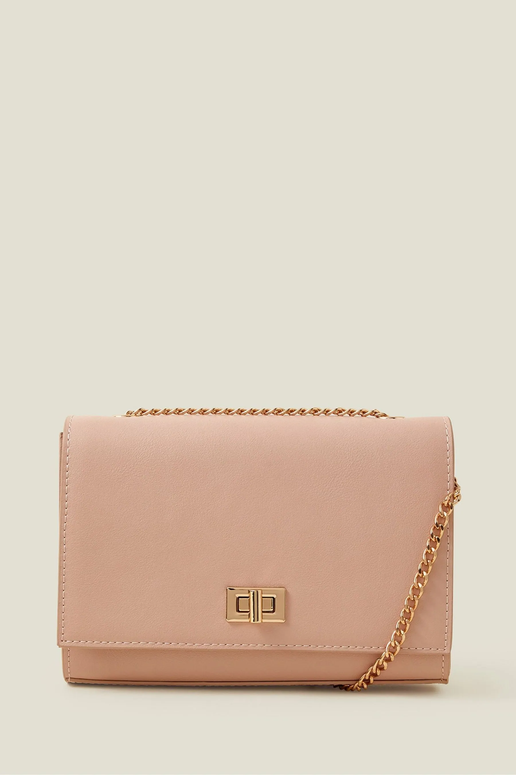 Accessorize - Borsa da spalla con chiusura a catena e incrocio