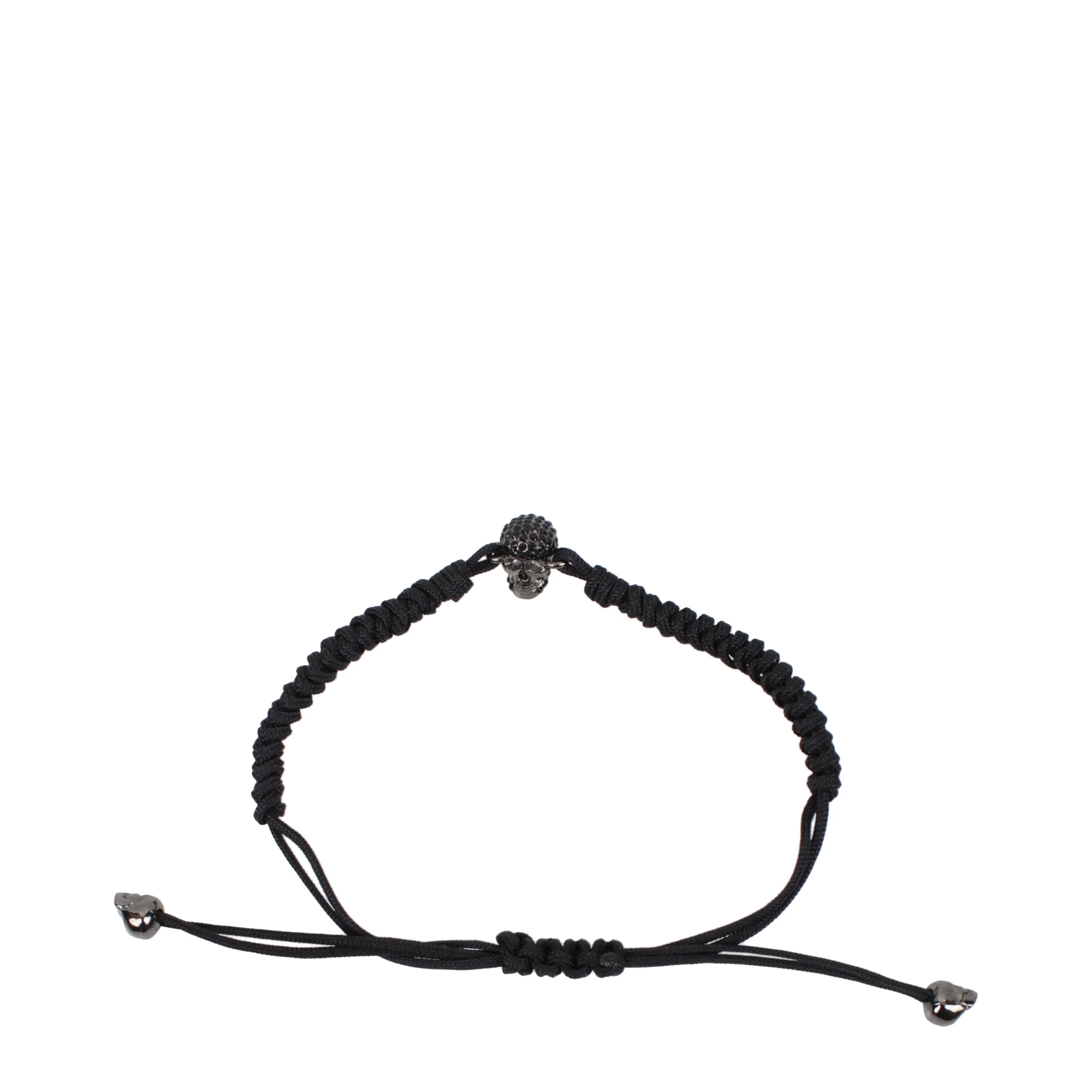 Alexander McQueen Bracciali Uomo Tessuto Nero