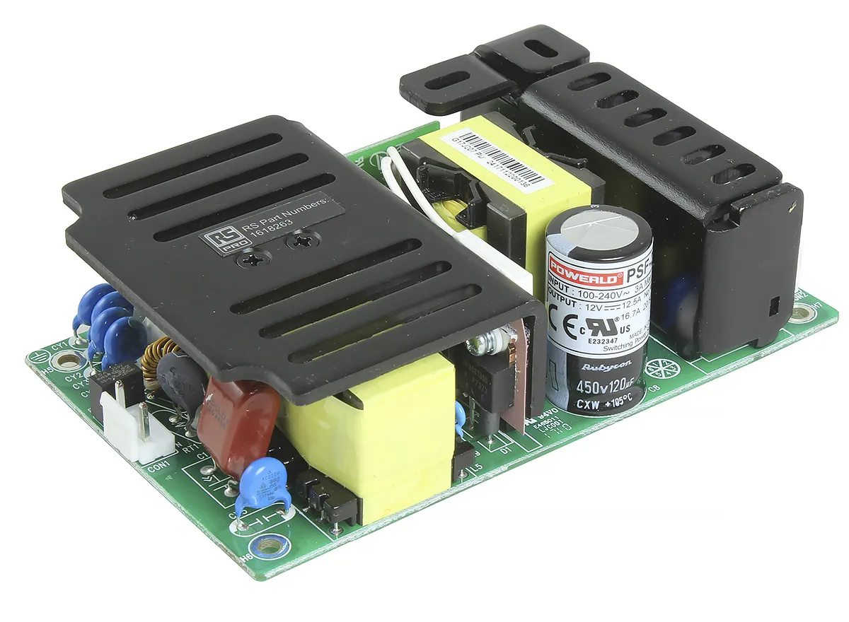 Alimentatore switching RS PRO, 199W, ingresso 127 → 370 V dc, 90 → 264 V ac, uscita 12V cc, 16.6A