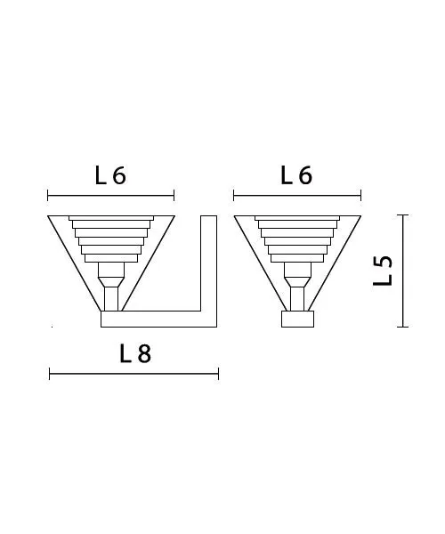 AV Mazzega Piramide PIRAPM Lampada Parete