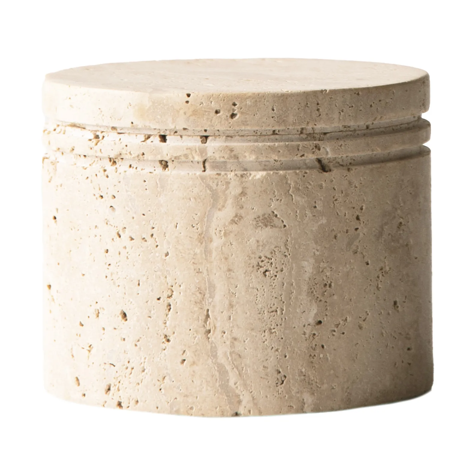 Barattolo Travertine con coperchio.jg{font-size:18px}Ø 13 cm