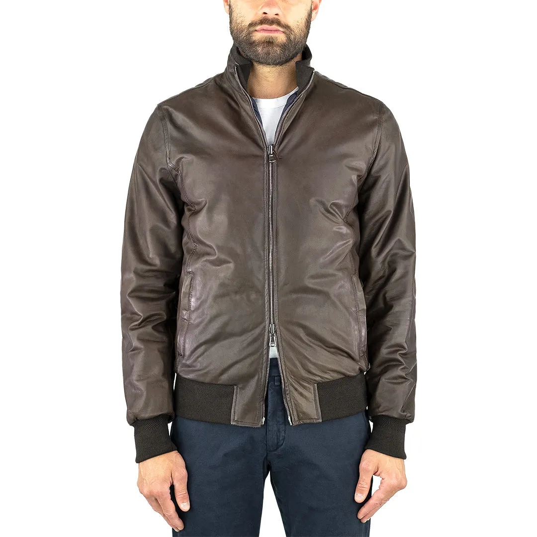 BARBA Napoli Fox Rev Pelle Testa di Moro jacket
