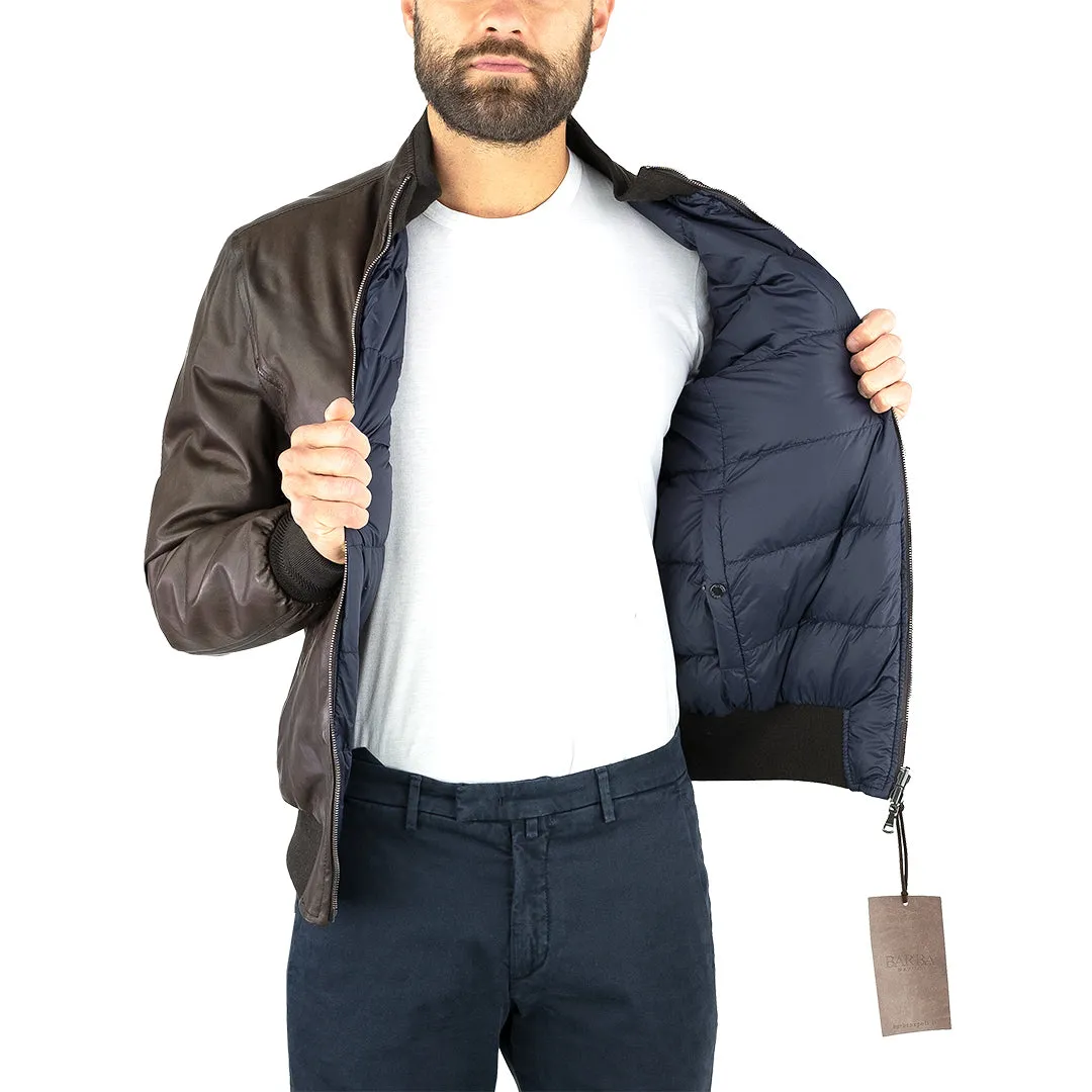 BARBA Napoli Fox Rev Pelle Testa di Moro jacket