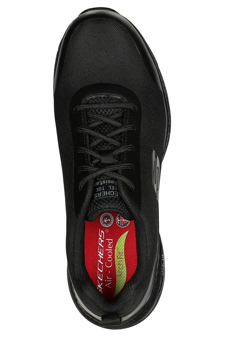 Black Work Shoes With Steel Toe Skechers Arch Fit SR-Ringstap