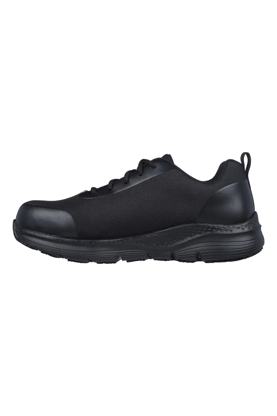 Black Work Shoes With Steel Toe Skechers Arch Fit SR-Ringstap