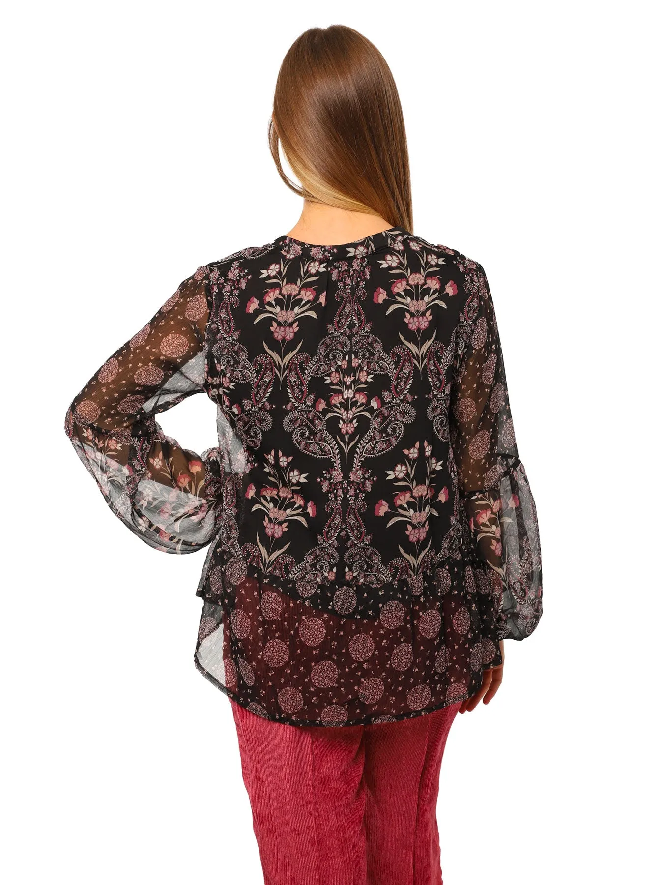 Blusa Donna con fantasia etnica