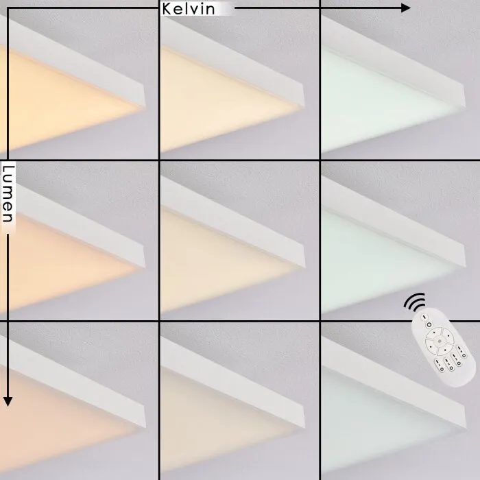 Buenaventura Plafoniera LED Bianco, 1-Luce, Telecomando