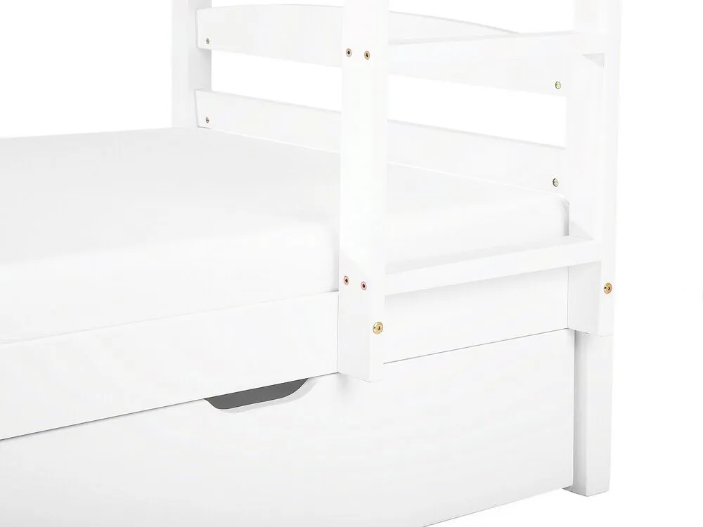 Bunk Bed with Drawers Wood REGAT 90 x 200 cm (EU Single) White