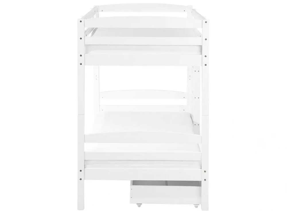 Bunk Bed with Drawers Wood REGAT 90 x 200 cm (EU Single) White
