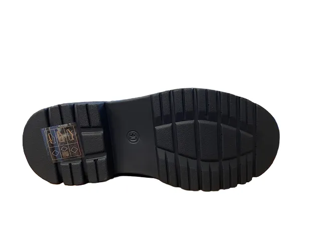 CafèNoir Girl's black amphibian with internal zip, side and lace writing - c-16912 1542
