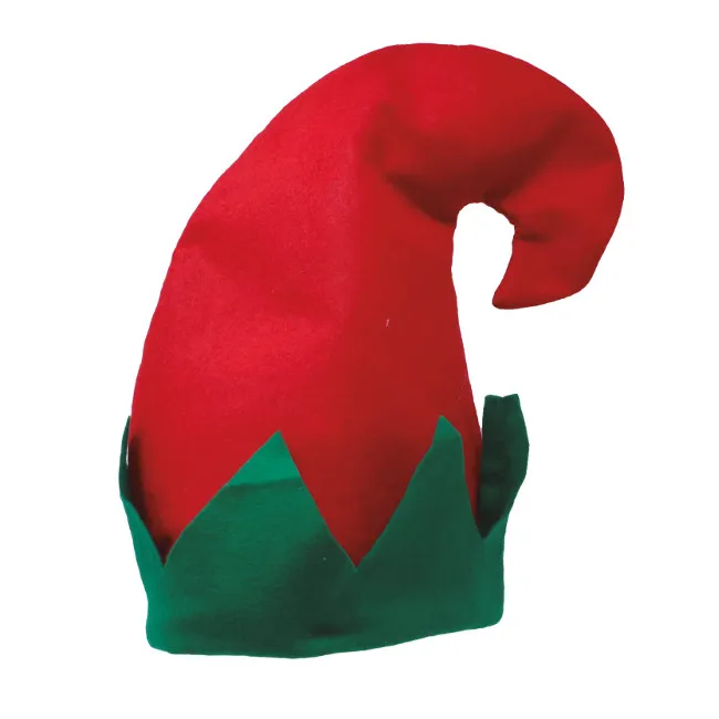 Cappello da elfo rosso e verde