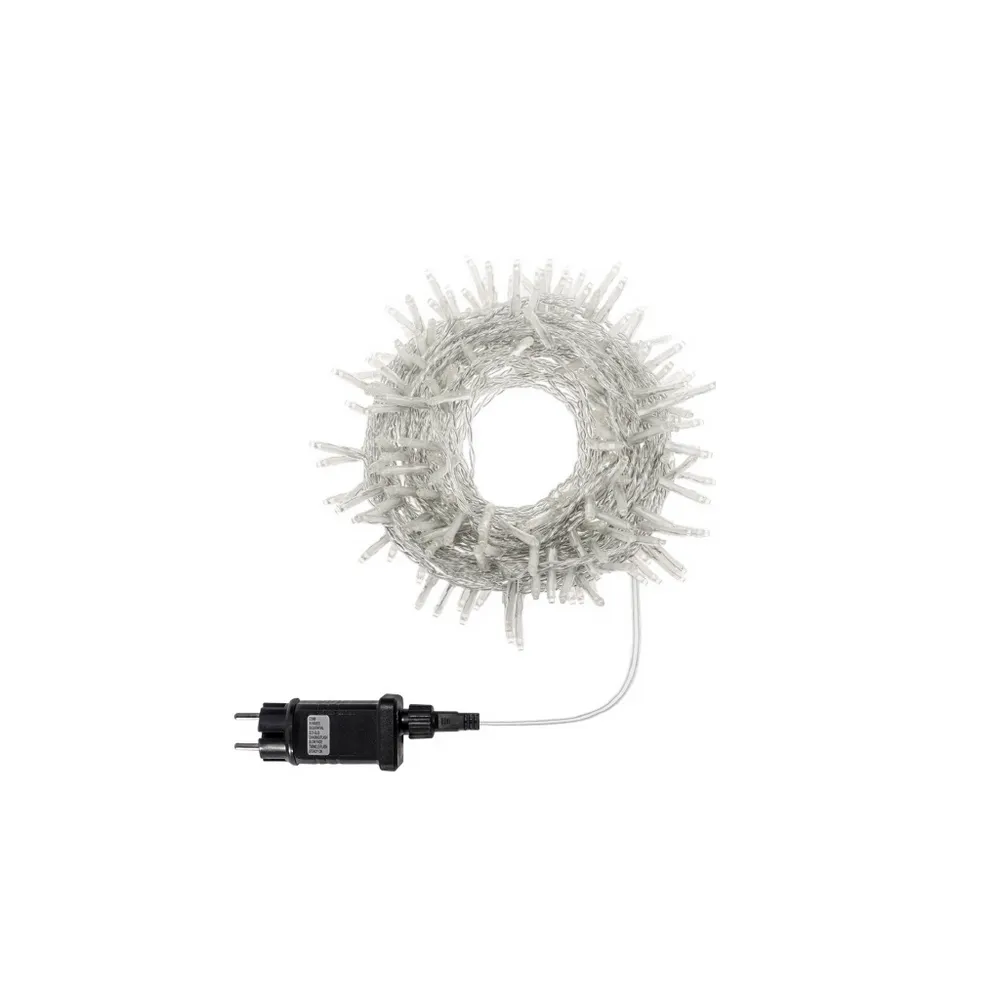 Catena di luci 15 metri da 300 Led Rosa con cavo trasparente Wisdom
