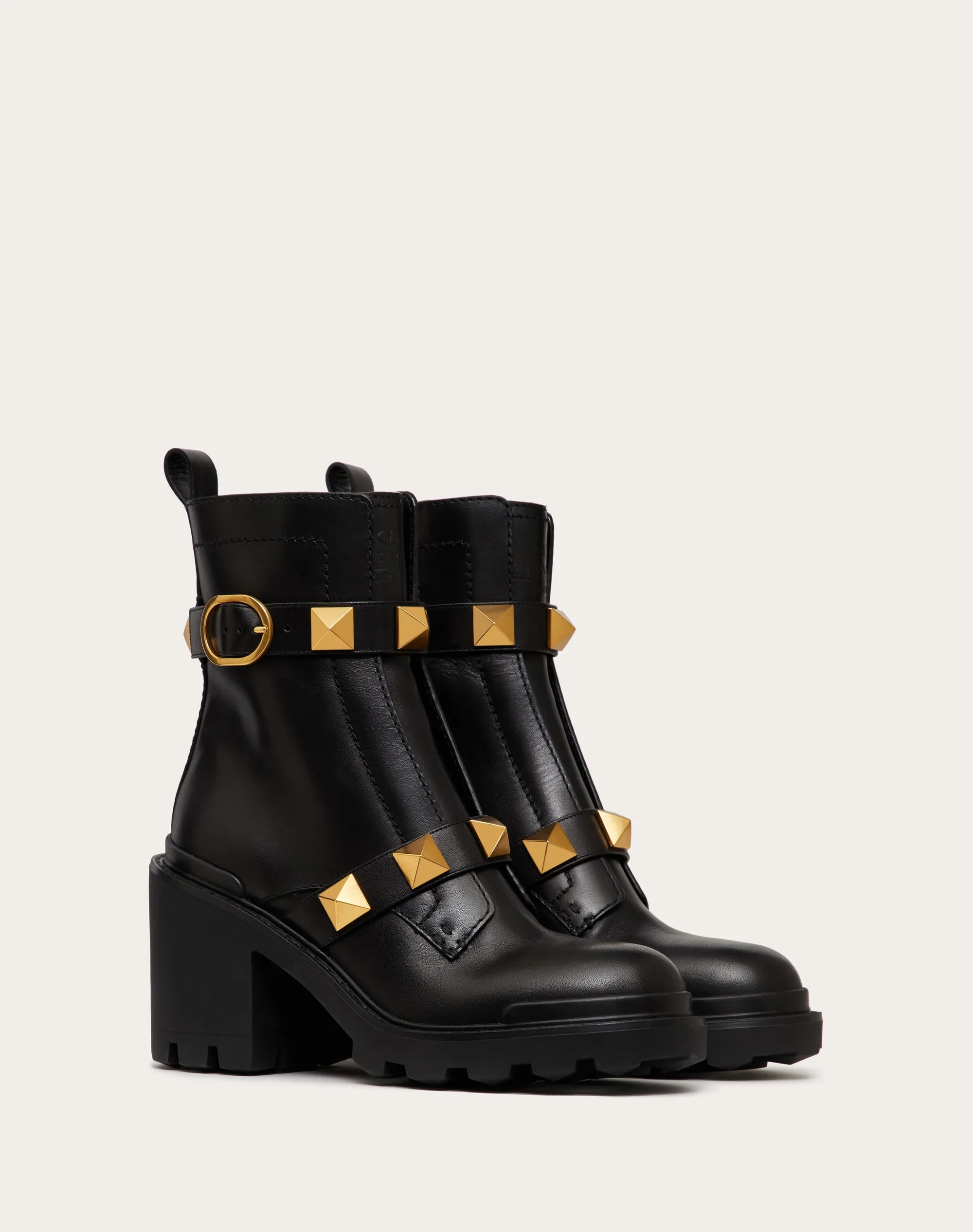 Combat boot Roman stud in vitello 85mm.