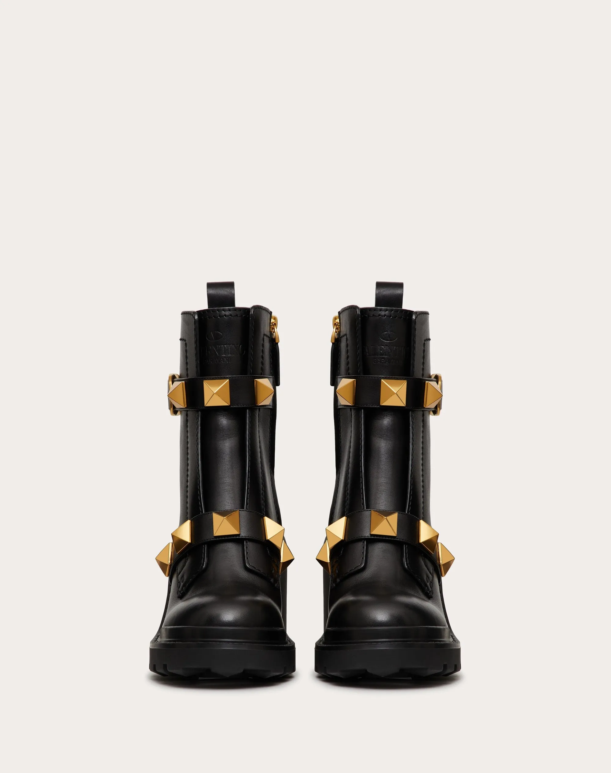 Combat boot Roman stud in vitello 85mm.