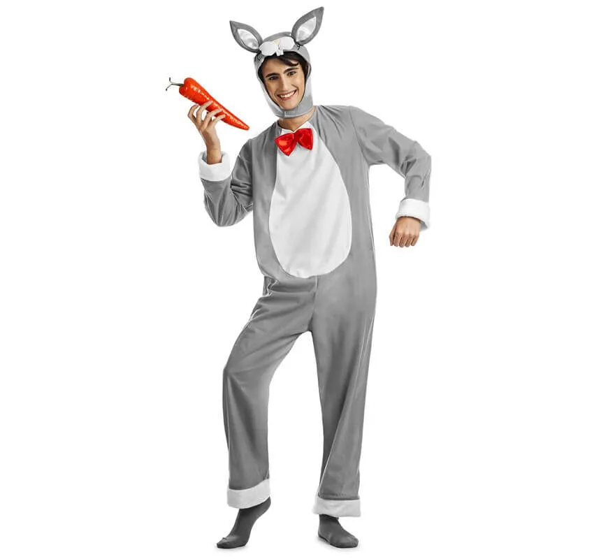 Costume da coniglio grigio per un uomo