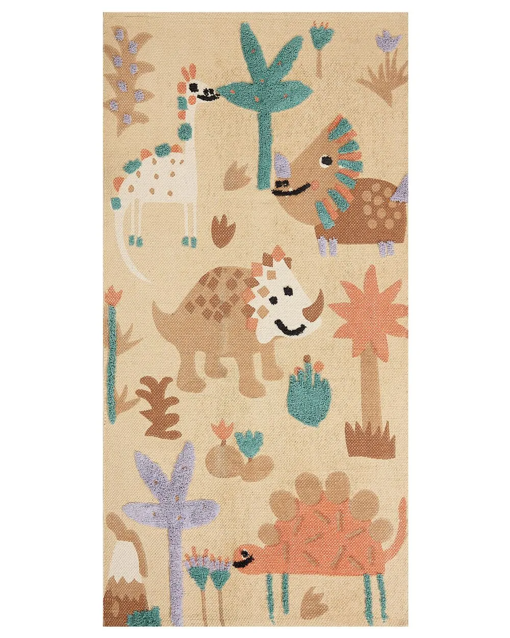 Cotton Kids Rug Animal Print 80 x 150 cm Multicolour STABAT