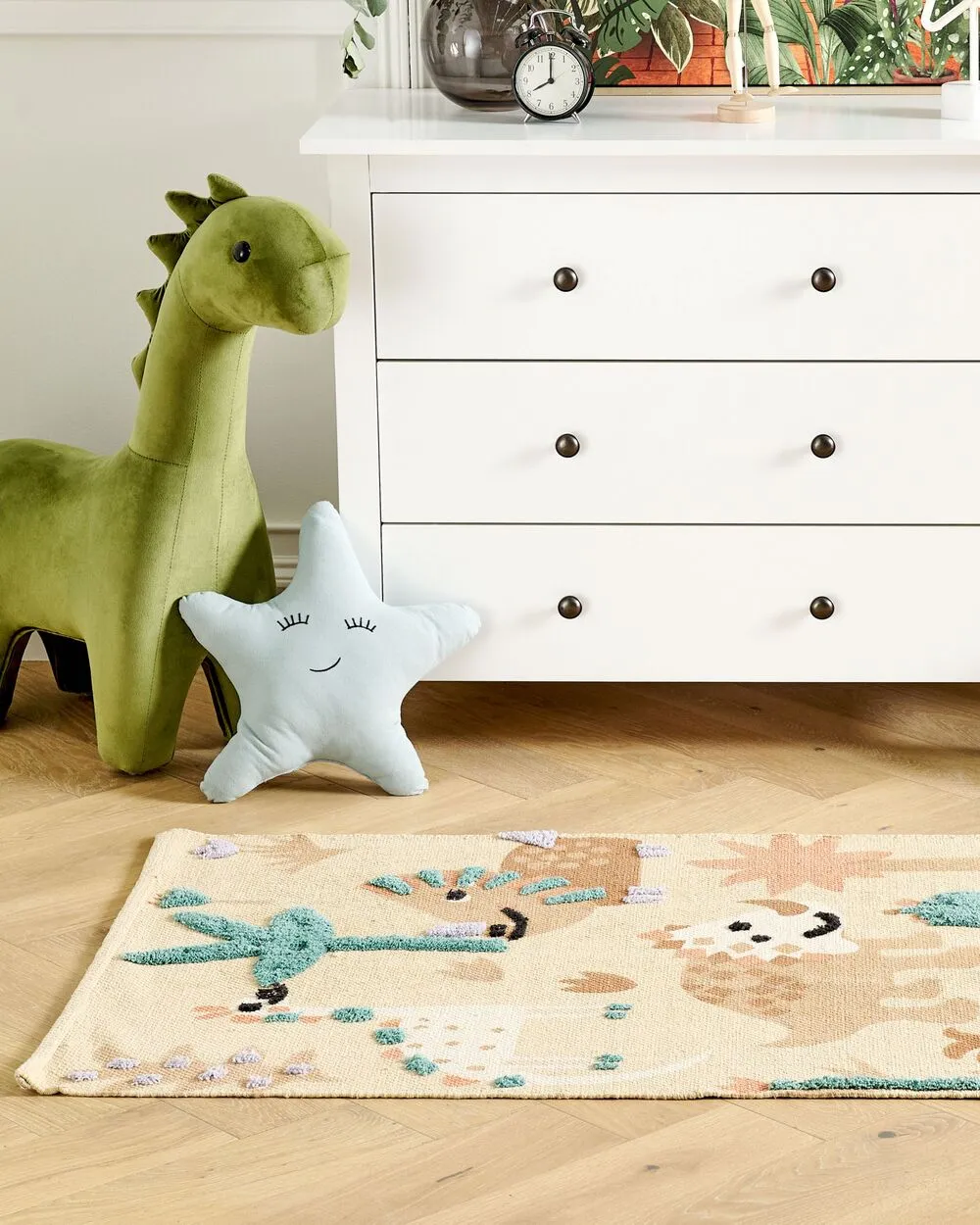 Cotton Kids Rug Animal Print 80 x 150 cm Multicolour STABAT