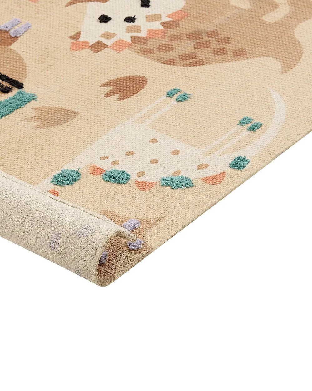 Cotton Kids Rug Animal Print 80 x 150 cm Multicolour STABAT