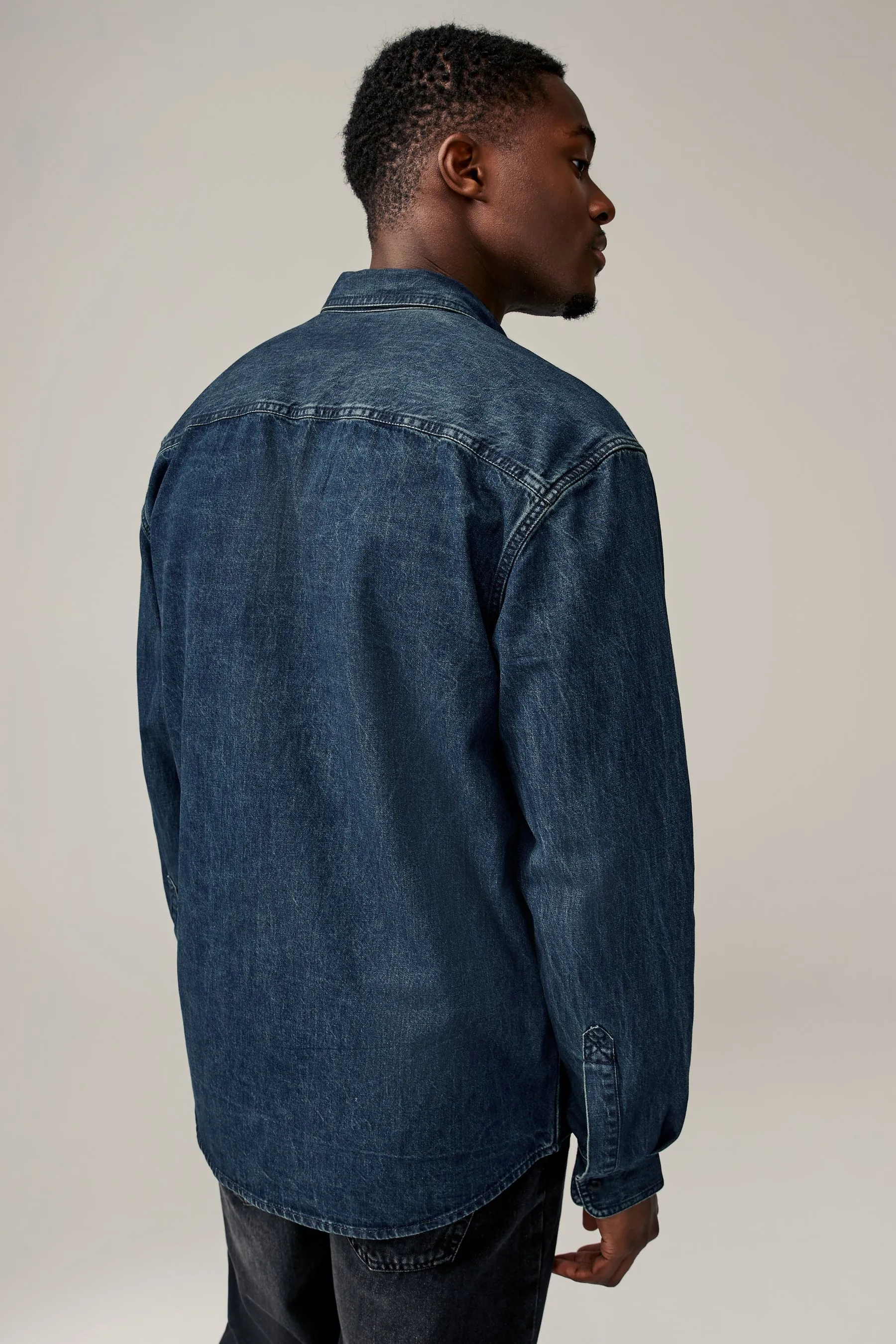 Denim Western 100% Cotton Long Sleeve Shirt    