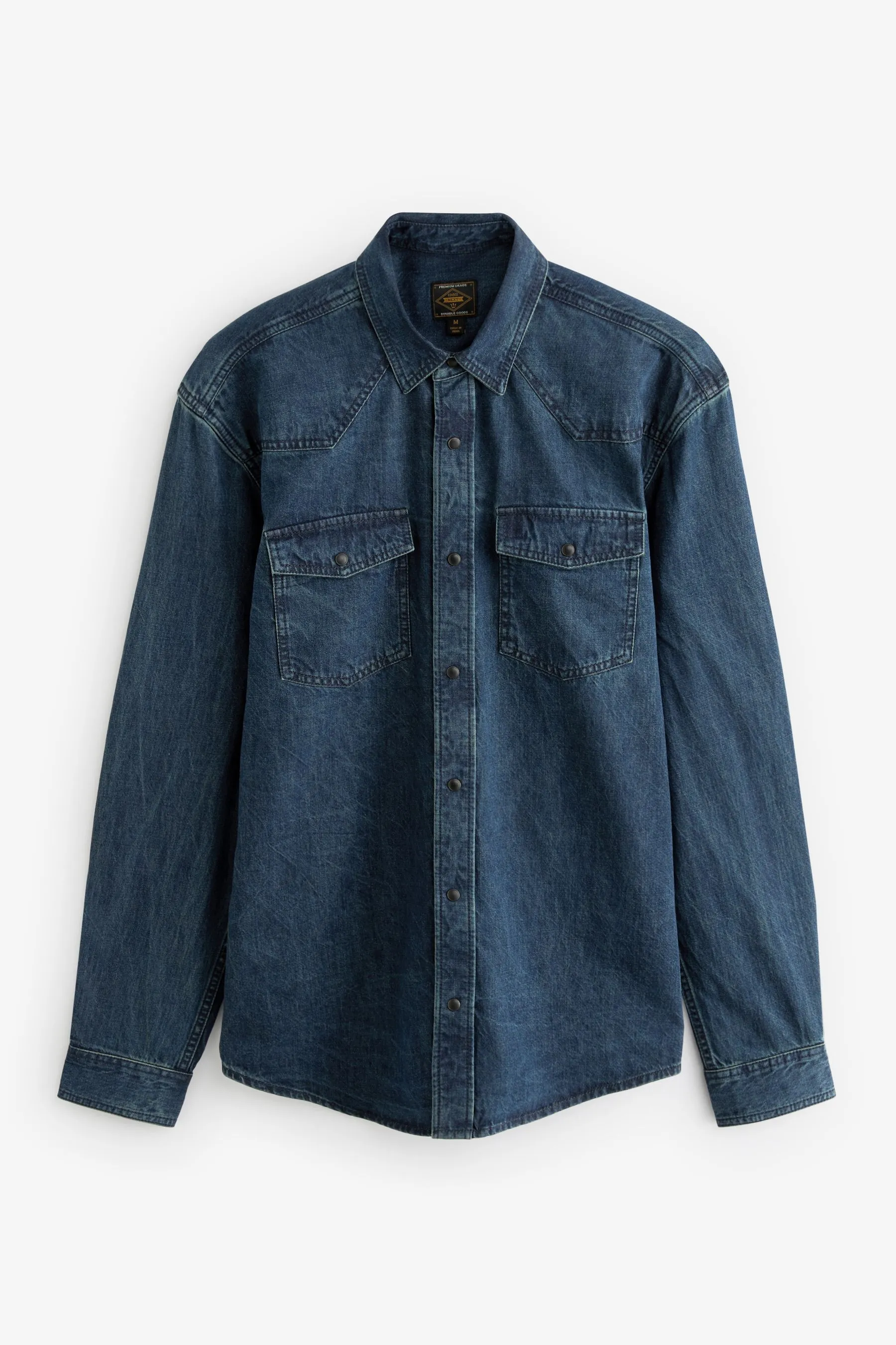 Denim Western 100% Cotton Long Sleeve Shirt    