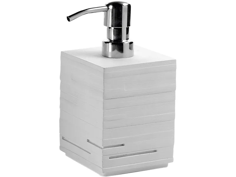 Dispenser sapone Quadrotto in resina bianco