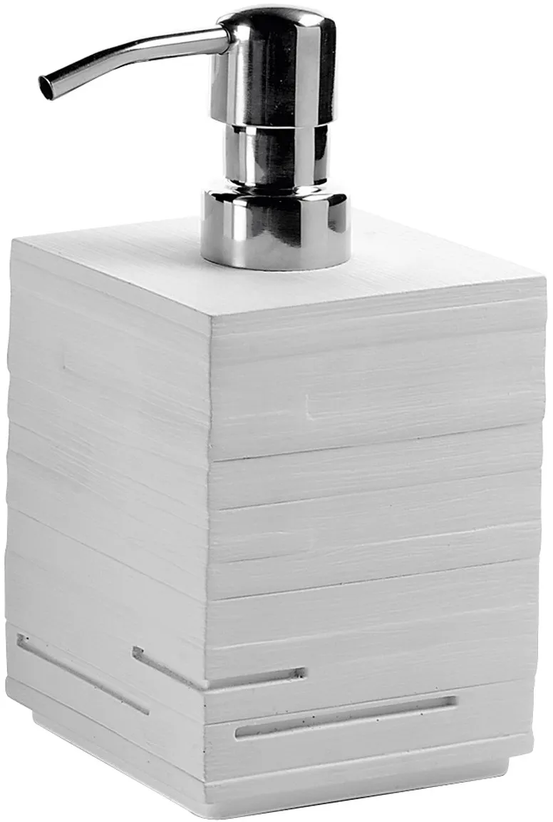 Dispenser sapone Quadrotto in resina bianco