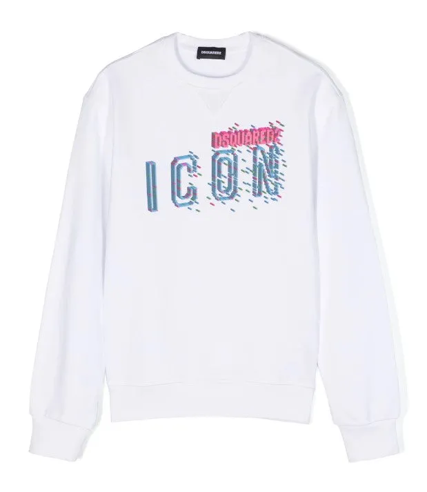 Dsquared2 Felpa girocollo con logo stampato DQ2031-D009B