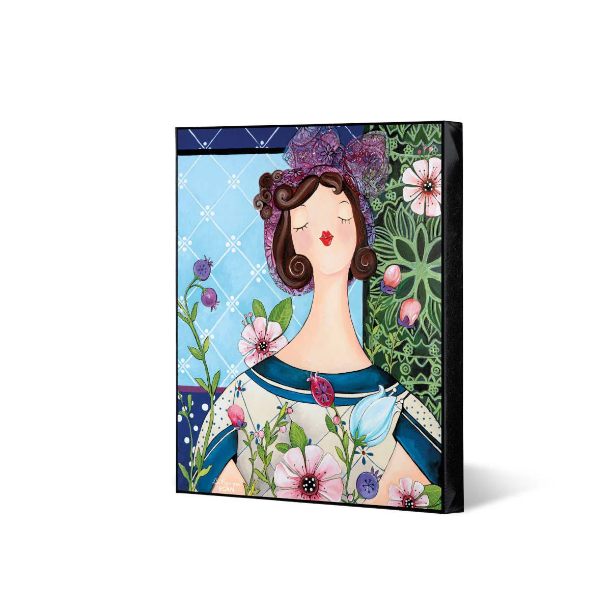 Egan  Quadro moderno in tela dipinta a mano "La Dora" 50x60 Le Pupazze