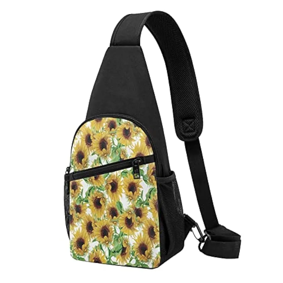 Enjoy Life - Handwritten Black Shoulder Bag for Men and Women, Adjustable for Left and Right Handed Hiking