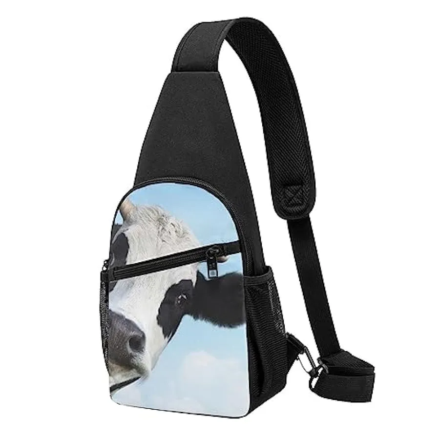 Enjoy Life - Handwritten Black Shoulder Bag for Men and Women, Adjustable for Left and Right Handed Hiking