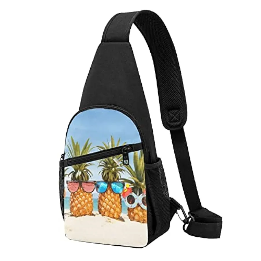 Enjoy Life - Handwritten Black Shoulder Bag for Men and Women, Adjustable for Left and Right Handed Hiking