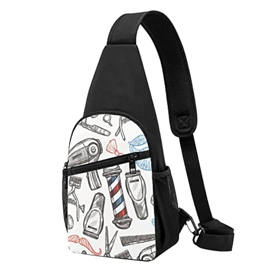 Enjoy Life - Handwritten Black Shoulder Bag for Men and Women, Adjustable for Left and Right Handed Hiking