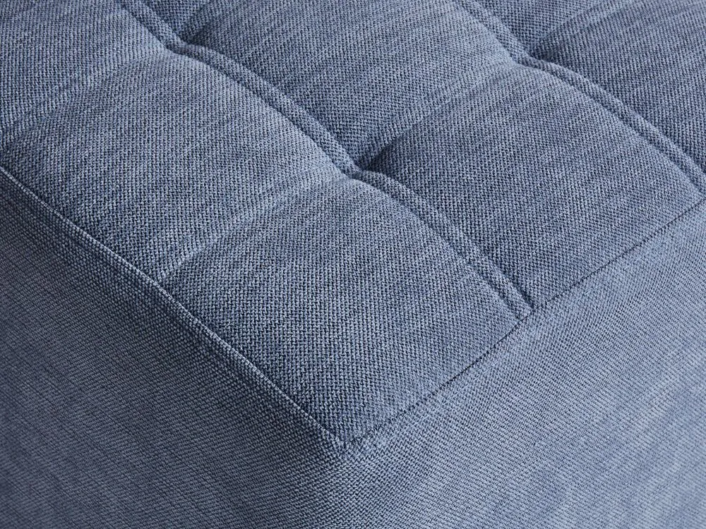 Fabric Footstool Blue KANSAS