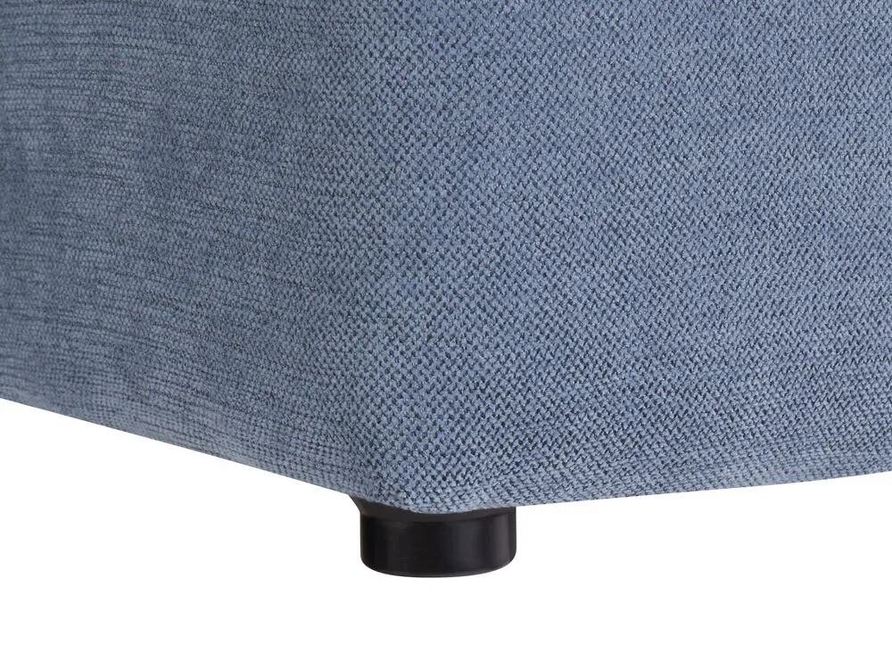 Fabric Footstool Blue KANSAS