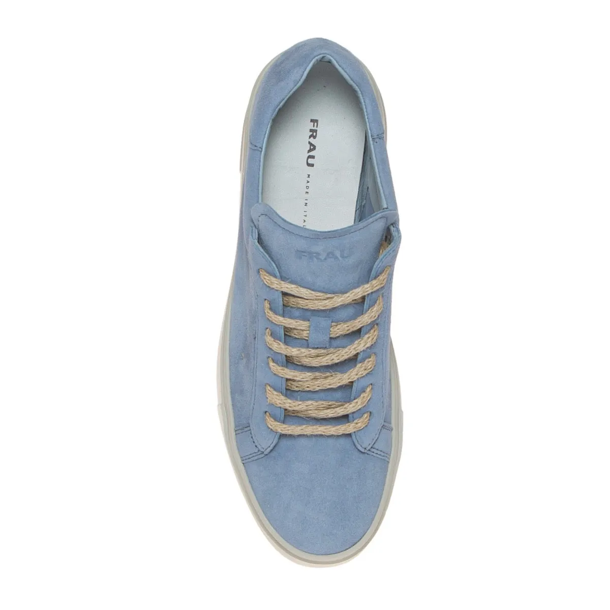 FRAU 36D7 SNEAKER PLATFORM NABUK AZZURRO JEANS  