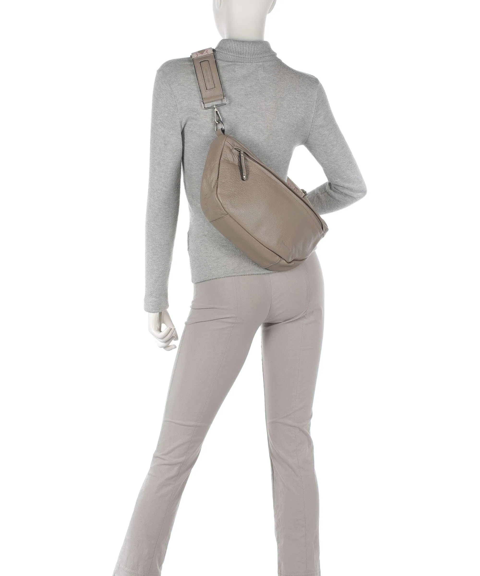  FredsBruder Sha Na Na Borsa a tracolla pelle a grana fine taupe  