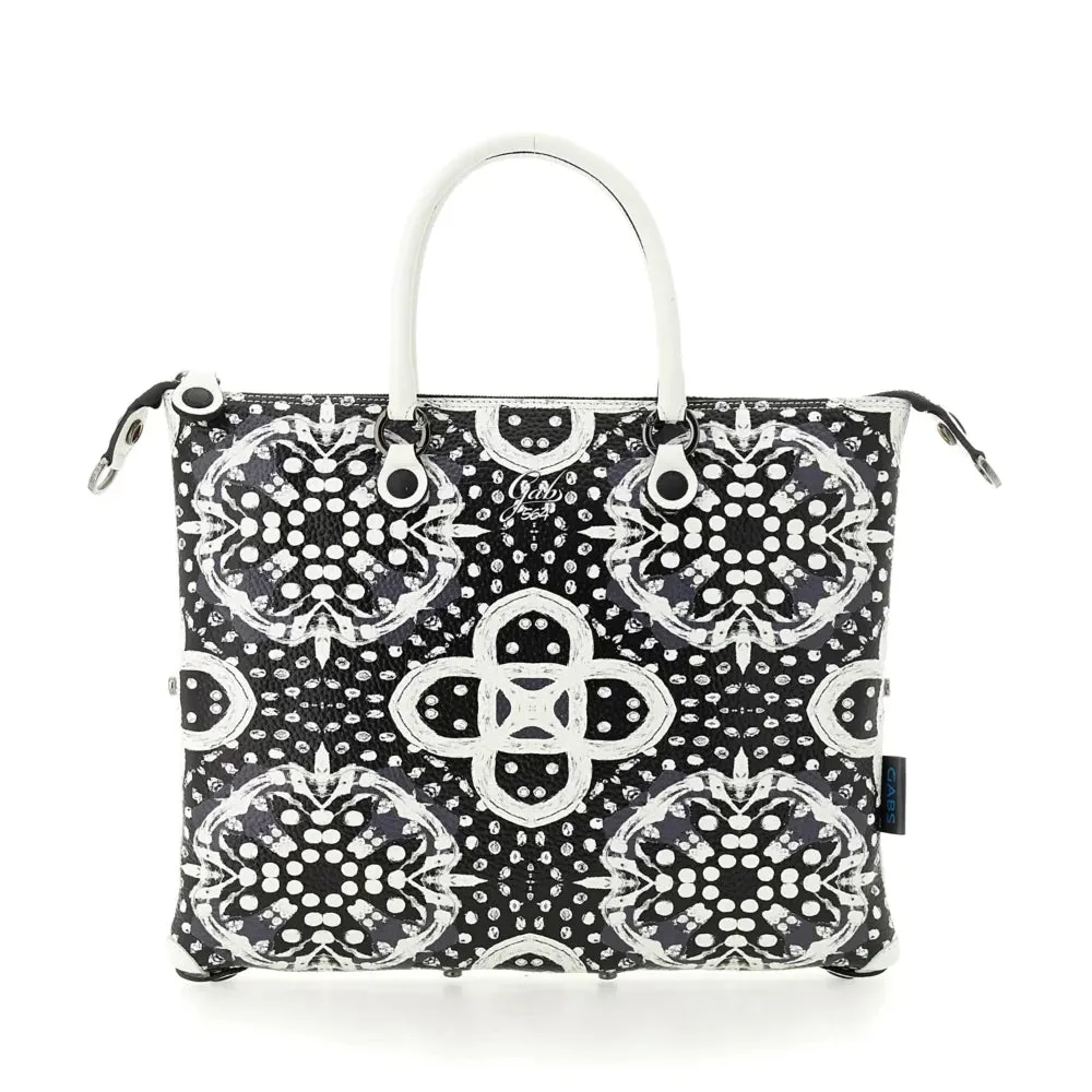 GABS G3 PLUS Handbag with Shoulder Strap in Leather - Optical Media Print