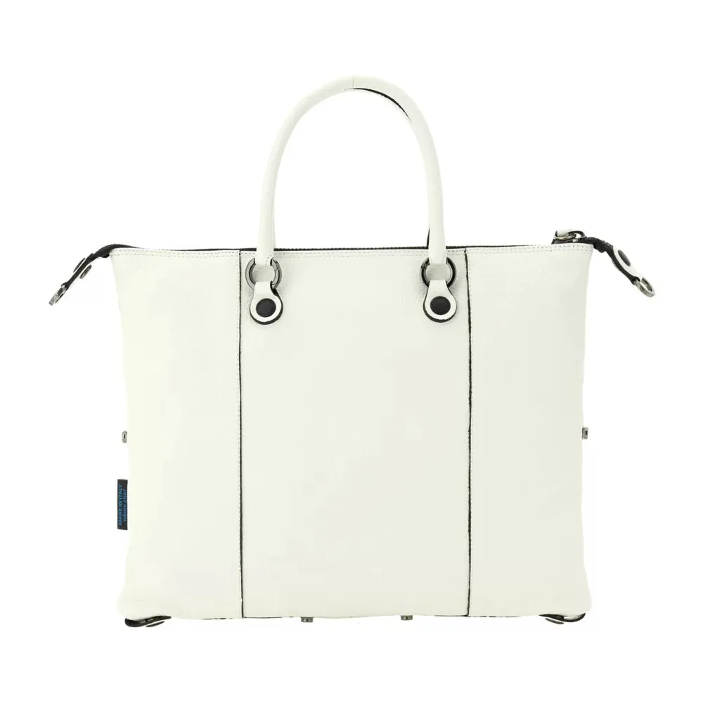 GABS G3 PLUS Handbag with Shoulder Strap in Leather - Optical Media Print