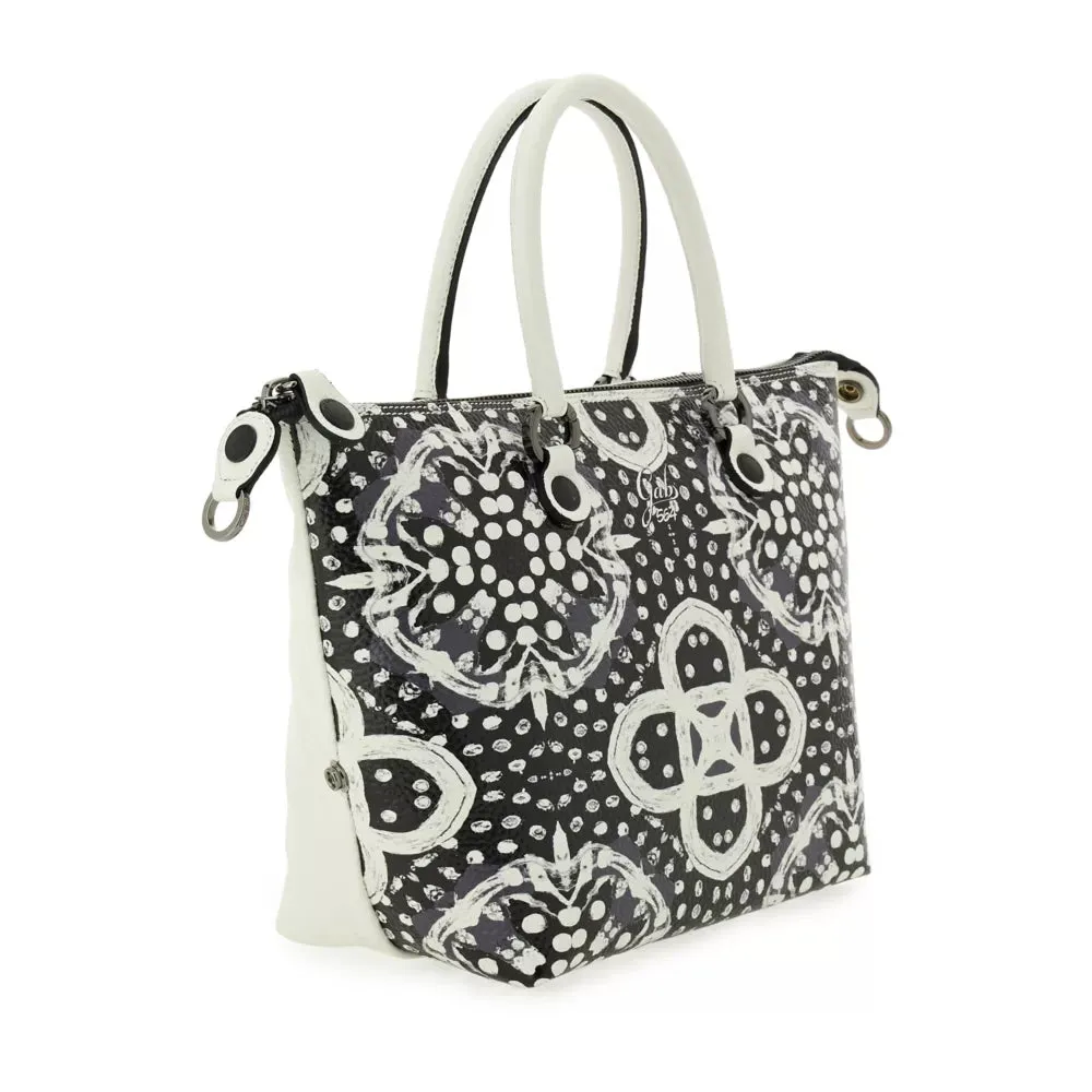 GABS G3 PLUS Handbag with Shoulder Strap in Leather - Optical Media Print