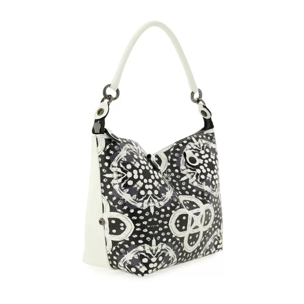 GABS G3 PLUS Handbag with Shoulder Strap in Leather - Optical Media Print