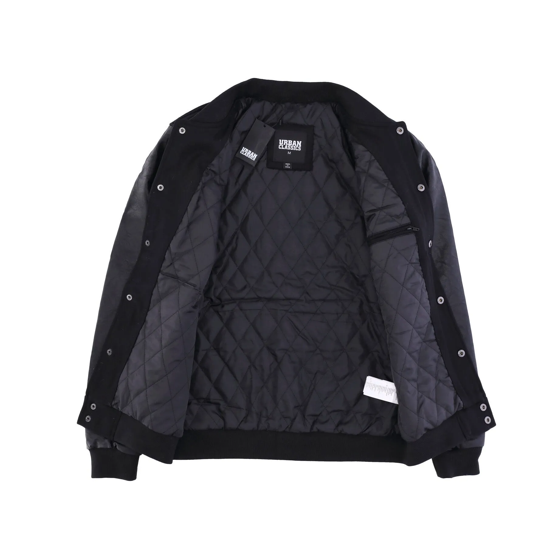 Giubbotto College Uomo Oldschool College Jacket Black/black