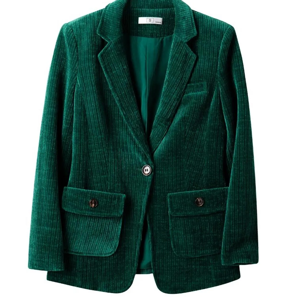 Green coffee purple striped blazer women's office jacket formal work coat female work pocket