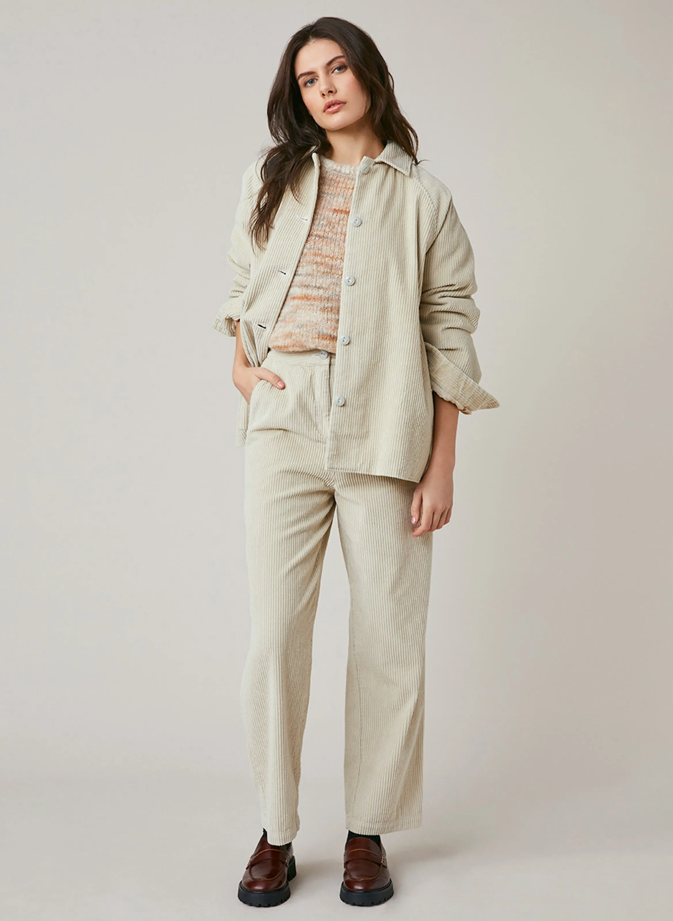  HARRIS WILSON   FRANCESCA - Veste col classique en coton | Blanc