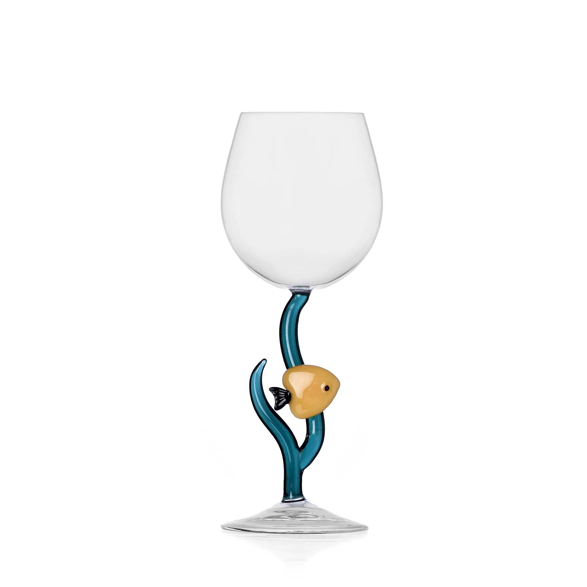 Ichendorf  Calice in vetro con pesciolino dal design moderno ed elegante Marine Garden