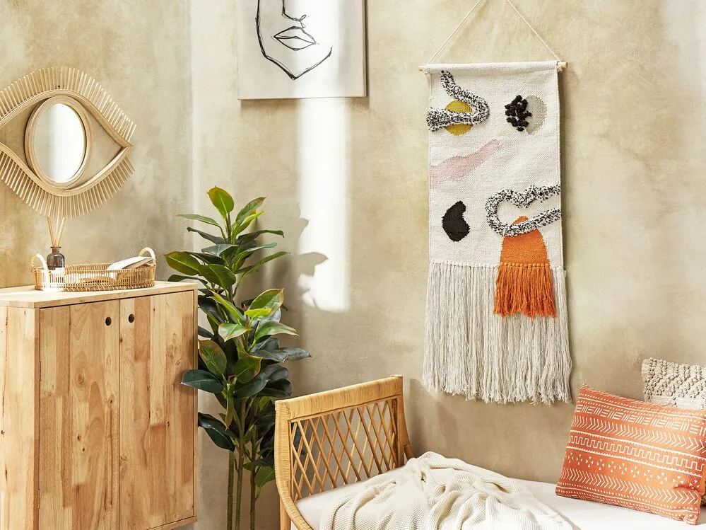 KALAT Decorazione da parete in tessuto 123 cm Multicolore Cotone