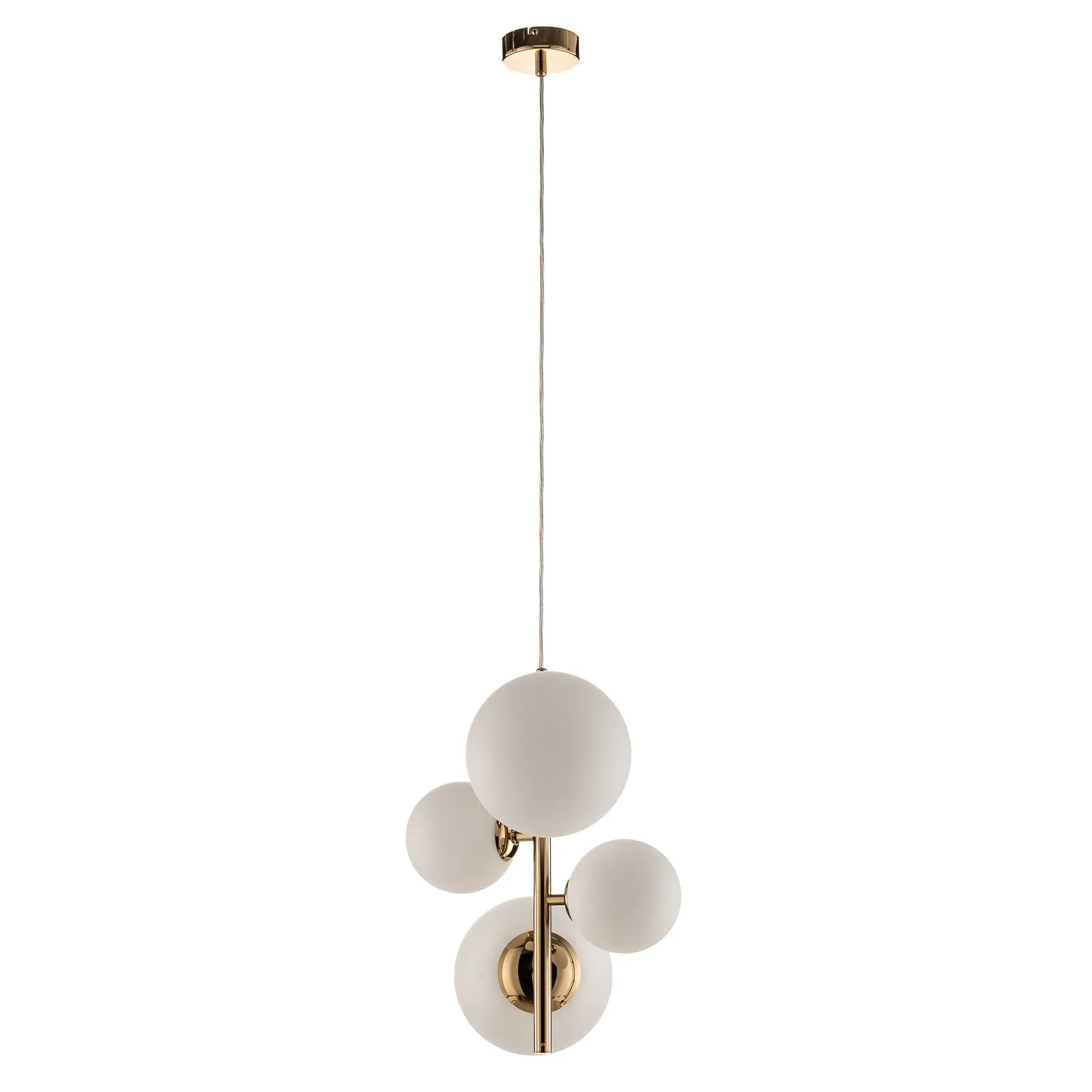 Lampada a sospensione Bloom, 4 luci, oro
